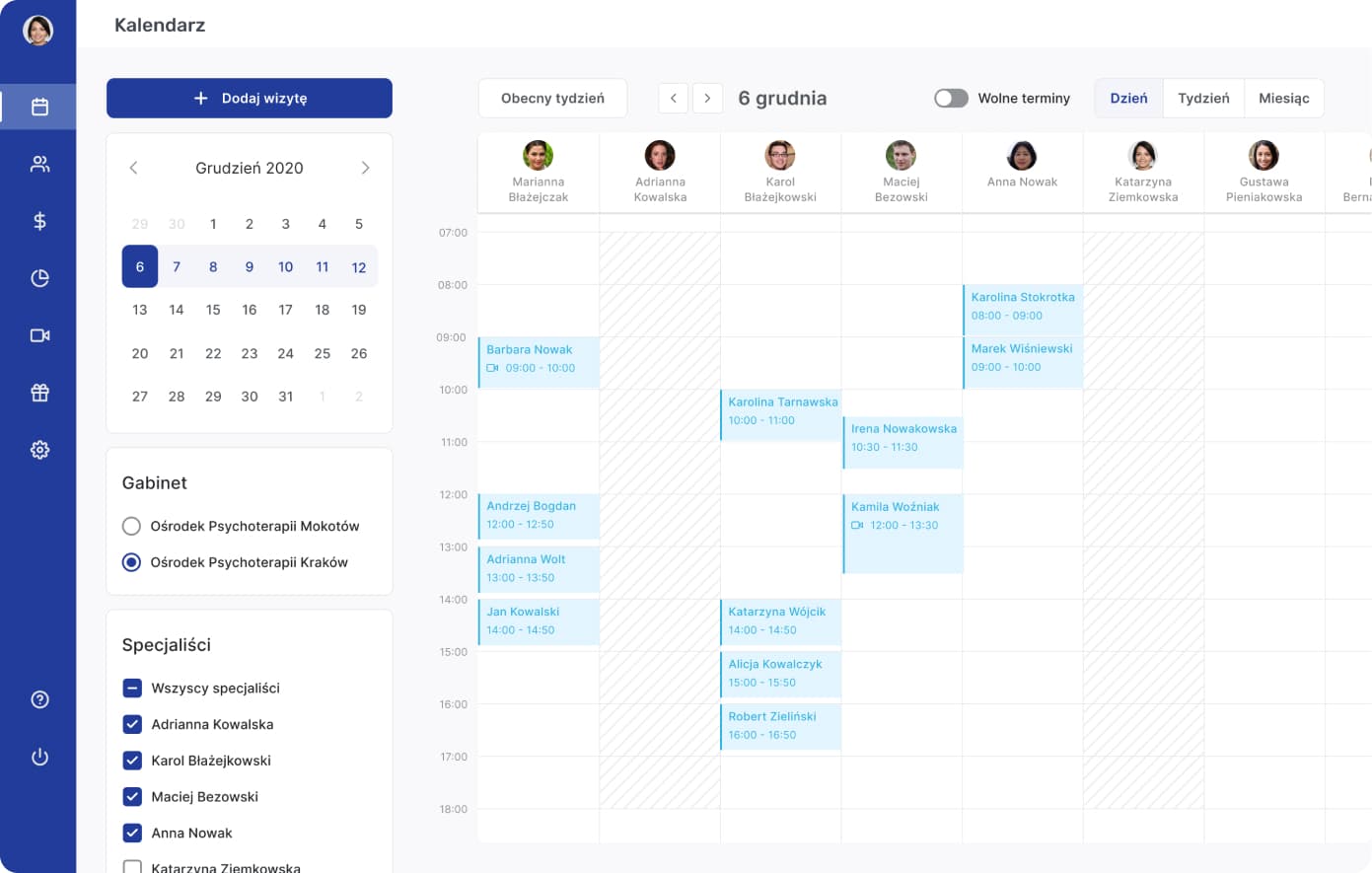 therapeuticCenterCalendar