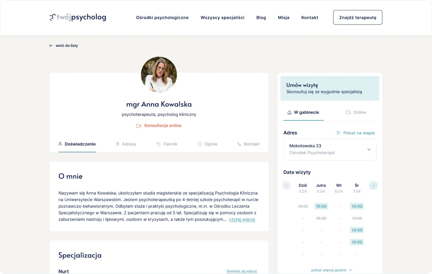 therapistProfile