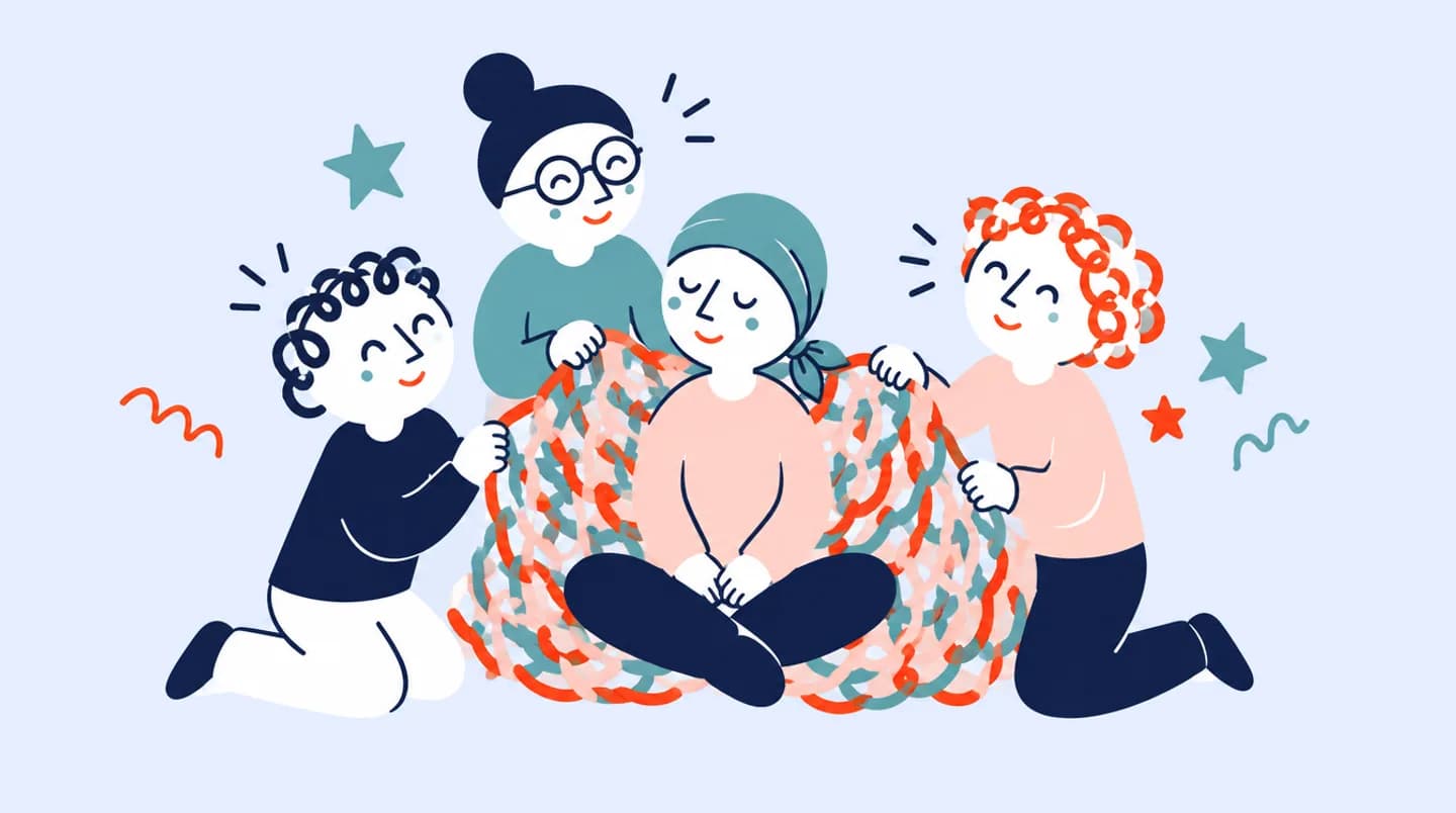 Sieć wsparcia w chorobie nowotworowej - pozwól sobie pomóc - ilustracja