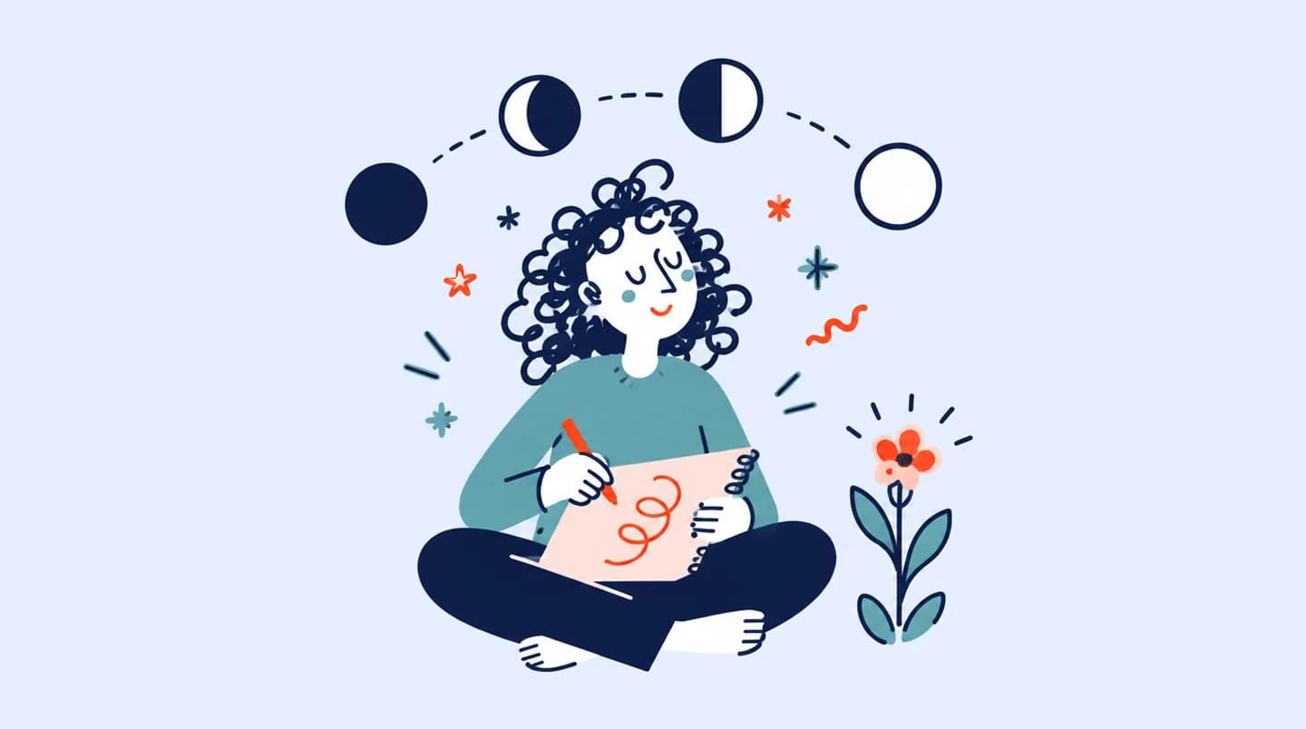 Cykl menstruacyjny a proces twórczy z uwzględnieniem kobiet z ADHD - ilustracja