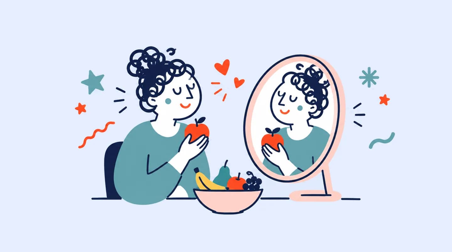 Relacja z jedzeniem jako lustro relacji z samym sobą - ilustracja